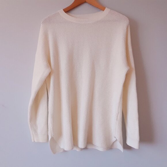 Kersh Merino Wool Blend White Knit Sweater XL - Picture 1 of 7